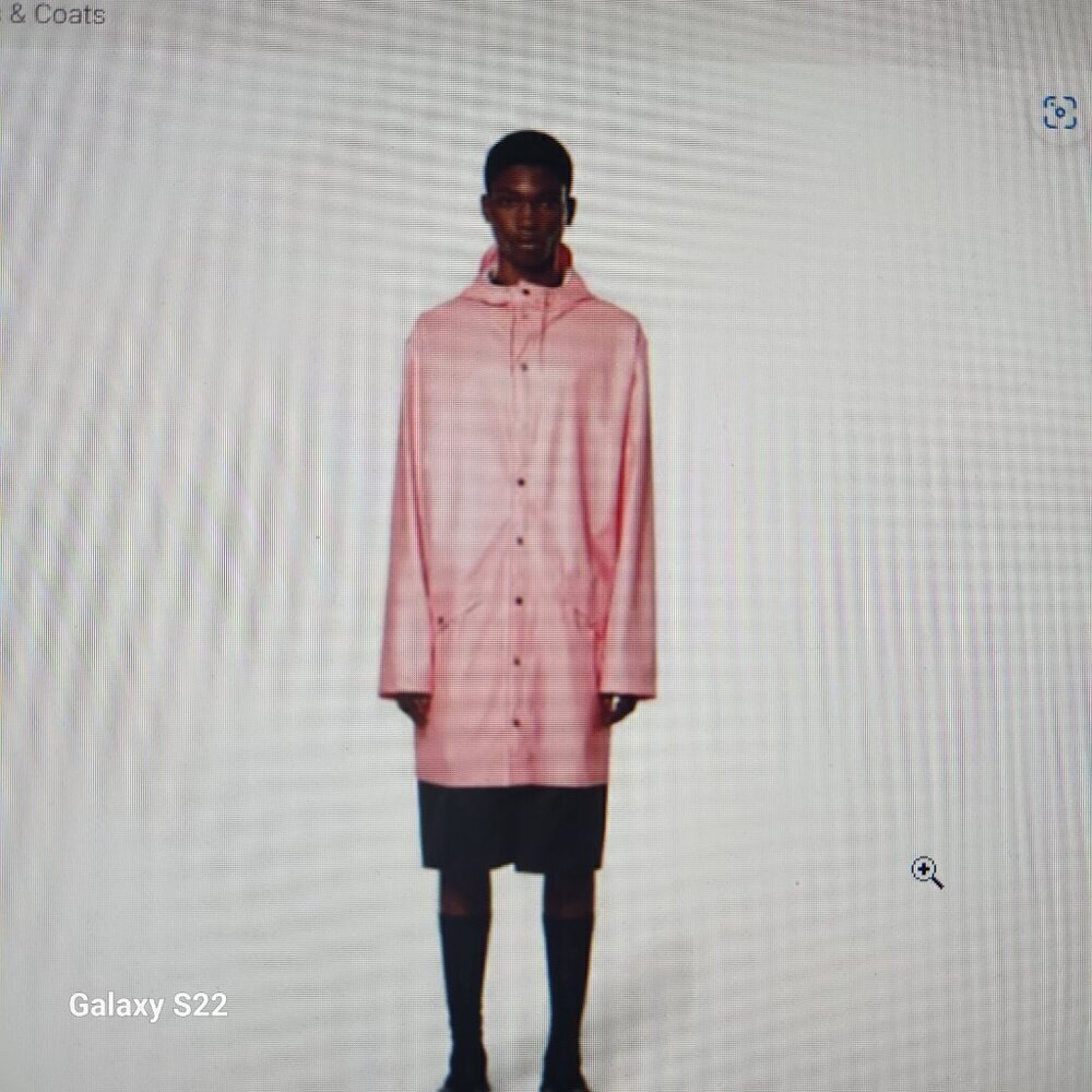 Rains Long Jacket Pink Sky Unisex Size Various. All NWT. - Picture 2 of 11